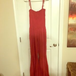 Rust super flare jumpsuit as seen on vici dolls